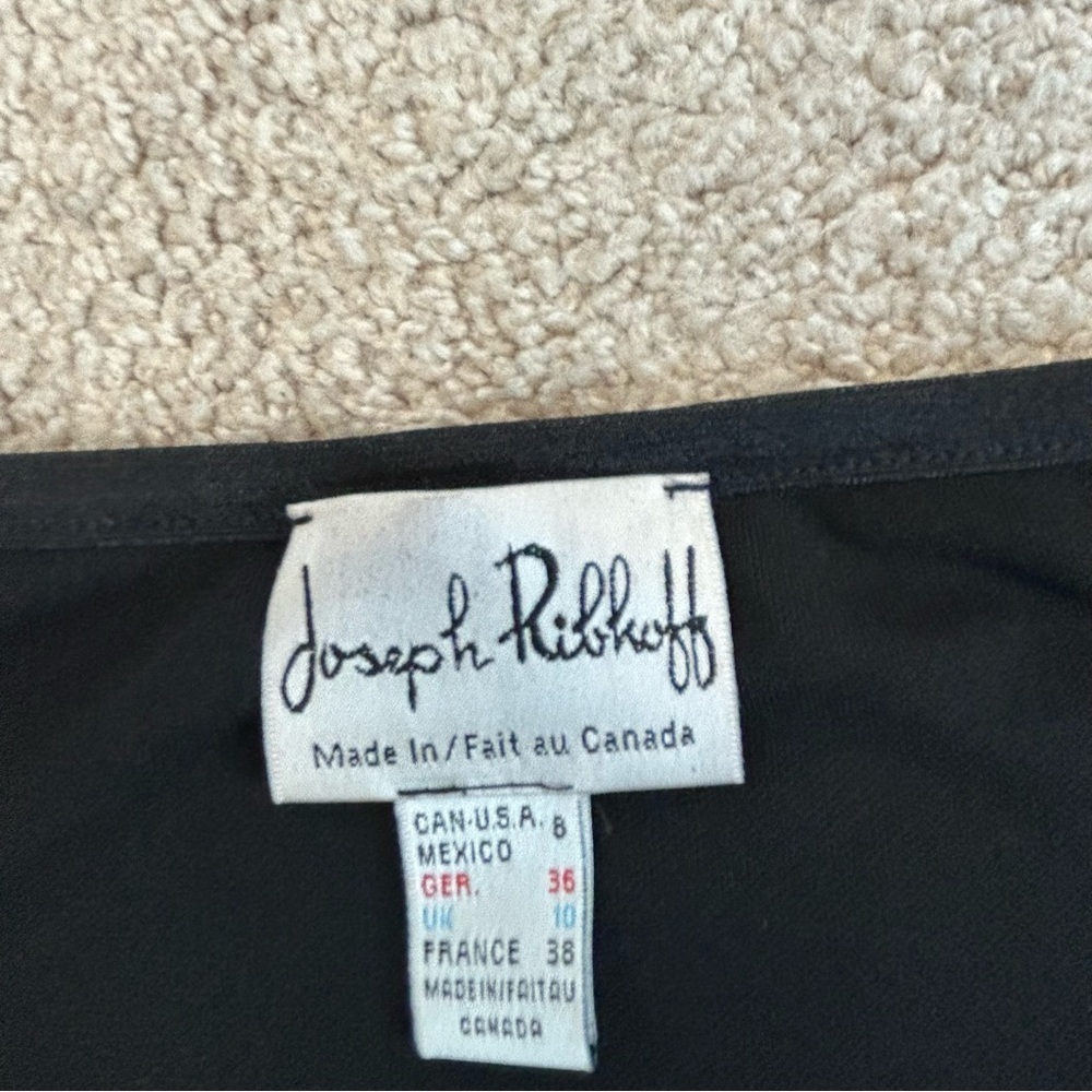 JOSEPH Ribkoff black A-line handkerchief skirt Sz 8 - Picture 6 of 10
